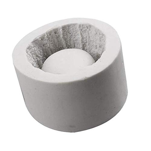 Bark Shape Round Flower Pot Silicone Mold, Succulent Plants Vase Flowerpot Mold,DIY Candlestick Candle Holder Mould,Gypsum Plaster Mould,Concrete Cement Clay Crafts Making Mold,Bonsai Decor Mold - Thumbnail 4