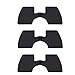 ASTVSHOP Scooter Rubber Vibration Dampers for Xiaomi Compatible for Mijia M365/M365 Pro/M187 Electric Scooter, Accessories Pack Parts Rubber Shock Absorber 3pcs (Black, 10 cm x 13 cm x 2 cm)