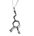 Pewter Dopamine Molecule Cast Necklace (18 Inch Chain) Sterling Silver Chain Gift Packaged with an informational Card