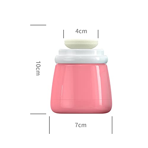 CoaGu Compact Powder Case - Includes Powder Puff - Ideal for Body Dusting - Perfect for Baby & Mom Use - Pink Color