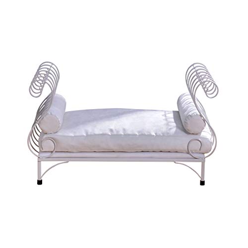 BabyLand Metal Pet Bed Dog Lounge Sofa with Thick Cushion White