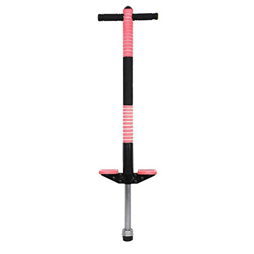 Liusin Pogo Stick for Kids Anti-Slip Safe Spring Jackhammer Jump Stick Weight 44 to 80 Lbs Children with Rubber Bottom for Boys Girls Balance Training (Red)