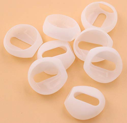 IiEXCEL (Fit in Case) 4 Pairs Replacement Super Thin Slim Rubber Silicone Earbuds Ear Tips and Covers Skin for Apple AirPods or EarPods Headphones (Fit in Charging Case) (4 White) - Thumbnail 7
