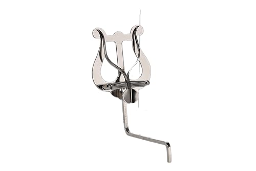 GEWA Marching Music Holder Saxophone - Nickel Plated - Medium Lyra - 2 Pushers
