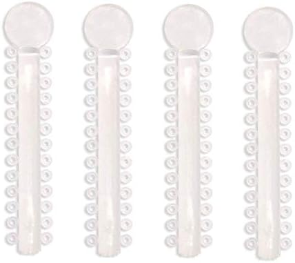 Dental Orthodontic Elastic Ligature Ties, HNYHB Rubber Bands 1040pcs (Transparent)