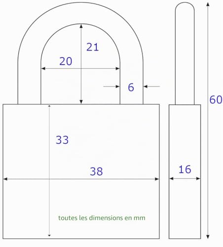 legunto 6 combination padlocks - one key for all - practical and safe - 36 other replacement keys, compatible with each of the same combination locks