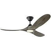 Monte Carlo 3MAVR52AGPD Maverick II Energy Star 52" Ceiling Fan with LED Light and Hand Remote Control, 3 Balsa Wood Blades, 