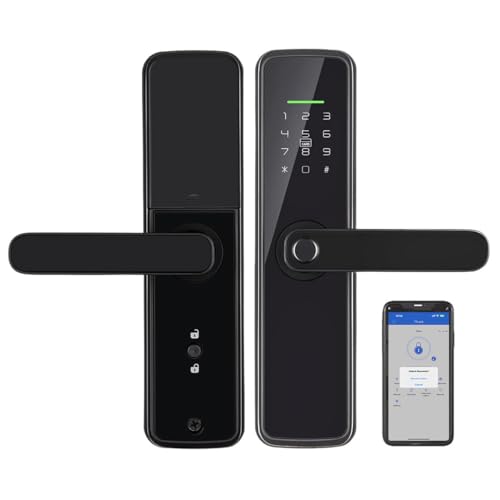 Smart Lock,WiFi and Bluetooth 2-in-1 Fingerprint Door Lock with Keypad, GCC Version,App Control, Keyless Entry for Room, Garage, Office, Apartment