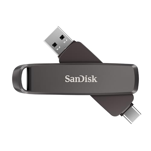 SANDISK Extreme PRO DUAL Drive 512 GB, Flash-Laufwerk 2-in-1 USB Type-A und USB Type-C, Lesen bis zu 1000 MB/s, Automatische Backup, Dateiverwaltung M