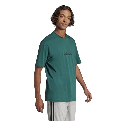 Hombre Essentials Linear Single Jersey Shirt, Collegiate Green/Black, M
