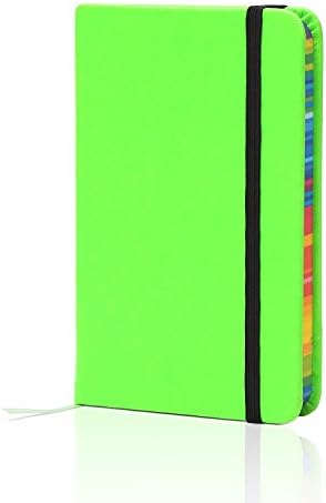 BIOBAY Classic Ruled Travel Notebook | Hardcover Writing Journal and Diary – Premium Lined Paper and Durable Design - 192 pages - Assorted Fluorescent Colors