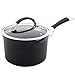 Circulon - 83483 Circulon Symmetry Hard Anodized Nonstick Sauce Pan/Saucepan with Straining and Lid, 3.5 Quart, Black