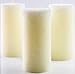 Set of 3 Ivory Unscented Pillar Candles 3 x 6 inch for Weddings Restaurant Home Decoration Spa Church Smokeless primary