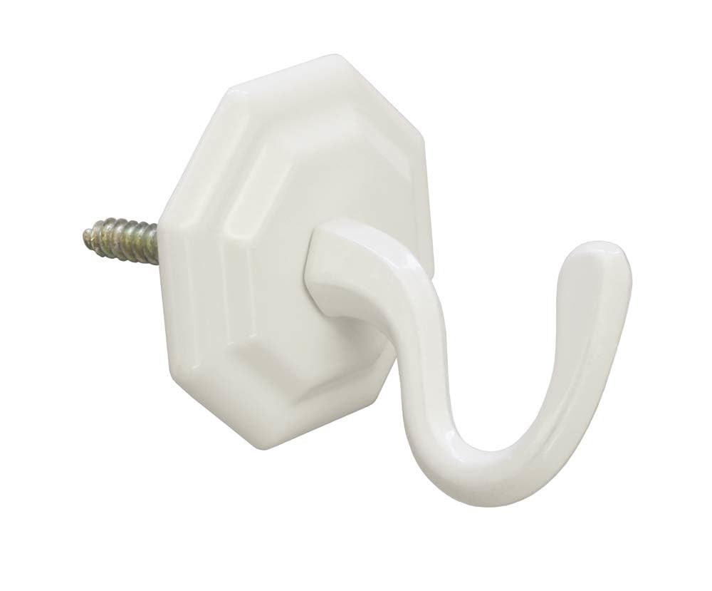 Gardinia Decorative Hooks 4 cm Classic White, Steel