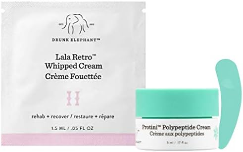 Drunk EIephant Protini Polypeptide Cream & Lala Retro Whipped Cream, 2 Piece Set (Free Facial Spatula Included)
