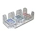 9 Deck Plastic Revolving Playing Card Tray with 3 Slots - Clear primary