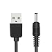 HUACAM 3 Pack 3 Feet USB to 3.5mm Barrel Jack 5V DC Cable Plug - Compatible with Notebook, LED Lights, USB Speaker