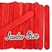 CraftySticks- 100 Pack, 6 Inch Red Color, Jumbo Wood Popsicle Sticks for Crafts, Home, School Art, Building, Learning, Wood Tongue Depressor Size