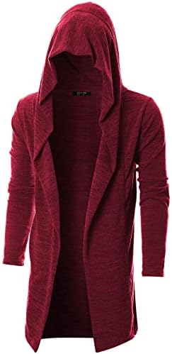 Buy givon mens long sleeve draped lightweight open front longline