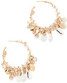 GAS Bijoux Women's Beaded Shell Hoop Earrings