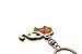 Keychain / Keyring Made of Natural Wood and Filled with Genuine Baltic Amber Elephant / Butterfly / Owl / Heart