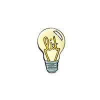 GloryMM Cartoon Light Bulb Brooch Pin Button Alloy Enamel Yellow Daily Supply Brooch Denim Jacket Backpack Shirt Pin Badge Jewelry