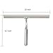 Neuleben Shower Windows Squeegee Brush, Stainless Steel Squeegee for Bathroom Door and Car Mirror Wiper,Window Glass Cleaning with Super Suction Cup Hook