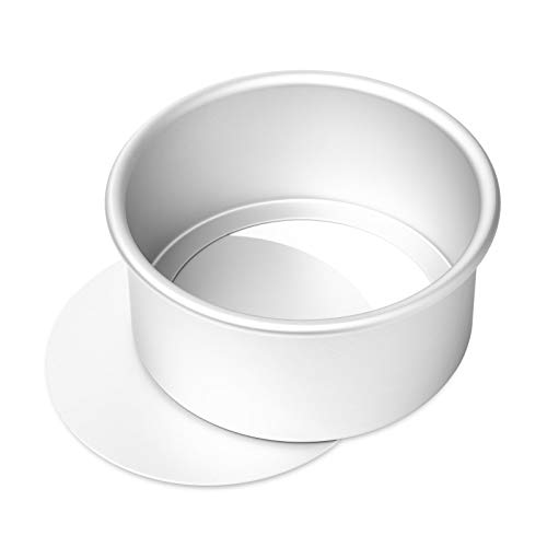 Last Confection 6" x 3" Deep Round Aluminum Cheesecake Pan with Removable Bottom - Professional Bakeware