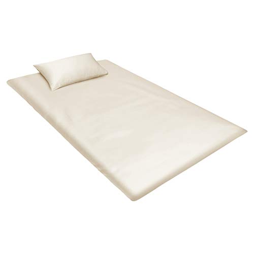 フラットシーツ シングル 高級綿100％ サテン織り 300本高密度生地 選べる9色 洗える 防ダニ 抗菌 防臭 ホテル品質 滑らか 柔らかい 150×250cm アイボリー