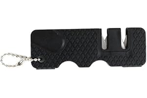 Black Pocket Knife Sharpener, Keychain Sharpening Tool for Outdoor Camping, Kitchen Knives