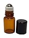 Got Oils® PACK OF 10 AMBER 5/8 DRAM GLASS SAMPLE ROLLER VIALS WITH STAINLESS STEEL ROLLER