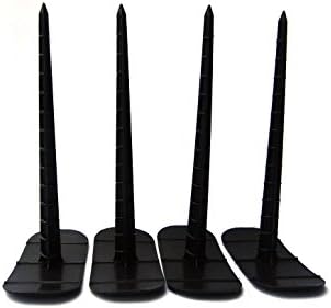 HEYI 10 PCS Black Plastic Insect Net Shading and Turf Fixed Fabric Ground Nail