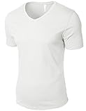Tonyclo Men's Cotton Basic V-Neck Comfort Classic Soft Tee Shirts