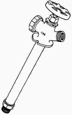 ARROWHEAD BRASS 480 SERIES, ANTI-SIPHON, FROST-PROOF SILLCOCK, 1/2-INCH FIP X 3/4-INCH MIP, 4 IN.