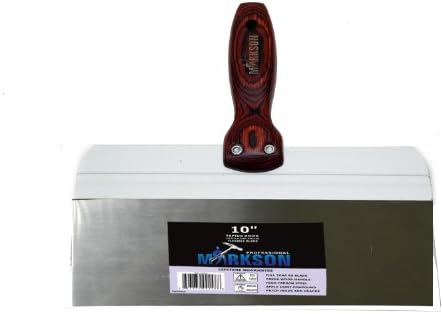 10" Straight Taping Knife, Drywall, Paint, Wall Scraper, Spackle with Pakka Wooden Handle, Stainless Steel Blade Joint Knife