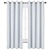 NICETOWN Greyish White Room Darkening Curtain Panels - Window Treatment Thermal Insulated Grommet Room Darkening Curtains/Drapes for Bedroom (2 Panels, 52 by 63, Greyish White)