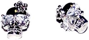 Women's Ladies Stud Earrings, Silver Color Scull (1 pair)