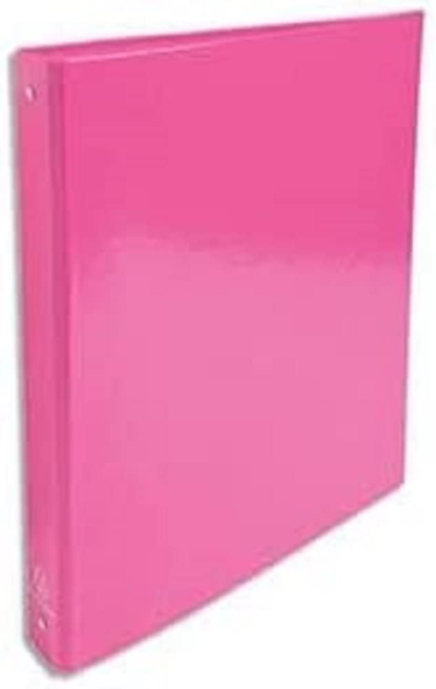 Exacompta - ref. 519296E - 1 Iderama film-coated rigid binder - 4 round rings, diameter 30 mm - Spine 40 mm - External dimensions: 32 x 26 cm - A4 file format - Colour: pink