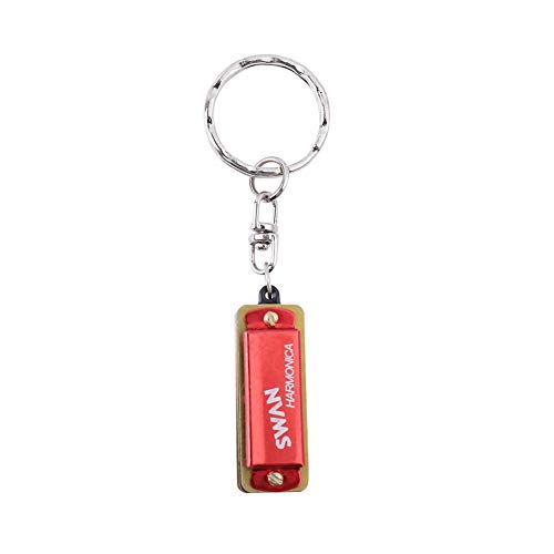 Polytree Keychain, 4 Holes 8 Tones Harmonica Pendant Charm Kids Toys Gift