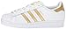 adidas Originals Kids' Superstar, White/Gold Metallic/Blue, 4 M US Big Kid