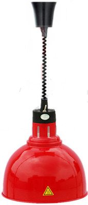 JIAWANSHUN Food Warmer Lamp Heat Lamp Warmer w/Bulb 250W Commercial Food Warmer Retractable Adjustable Hanging Food Heat Heating Lamp for Restaurant Service Warming Pizza Warmer (Red) 110V