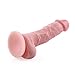 Oopsix Huge Dildo G-Spot Stimulator Realistic Penis, Liquid Silicone Dildo,Adult Things Sex Toys for Couples with Suction Cup Base & Balls 7'' (Flesh Color)