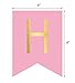Sterling James Co. Pink Happy Birthday Bunting Banner with Shimmering Gold Letters - Birthday Decorations - 21st - 30th - 40th - 50th Birthday Party Supplies