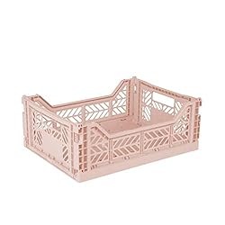 AYKASA Collapsible Storage Bins, Plastic Crate for