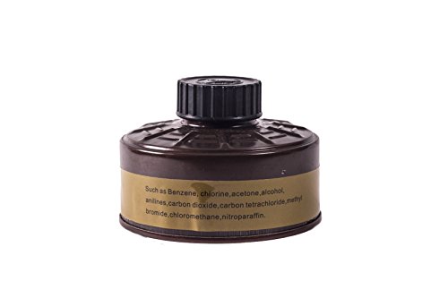 NBC 40mm Respirator Mask Filter - 40 RD Thread Style - Single-Stage Protection Against Organic Gas and Steam 5 Year Warranty NBC 40mm Respirator Mask Filter - 40 RD Thread Style - Single-Stage Protection Against Organic Gas and Steam 5 Year Warranty