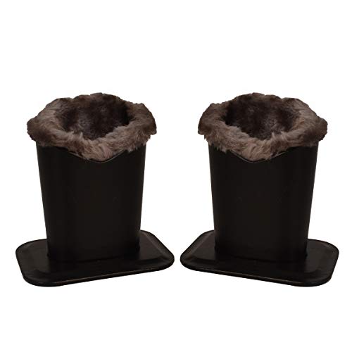 Bleiou Pack of 2 Soft Plush Lined Eyeglasses Holder Stand Protective Glasses Holder Stand (Style G)