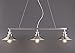 Andante 3 Light Kitchen Island Light Fixture, Brushed Nickel, Linea di Liara LL-P347-BN