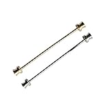 SamWay 2PCS Mens Jewelry Collar Pins, Platinum Plated Cap Shape Ended Bar Collar Pin