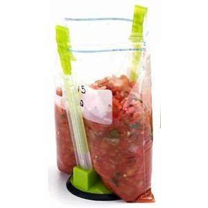 Holds your freezer bag while you fill it!