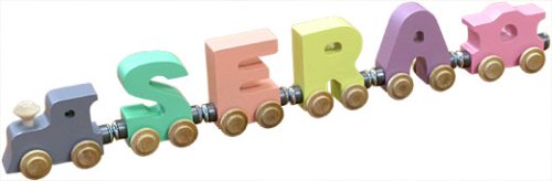 4 Letter Pastel NameTrain - Made in USA